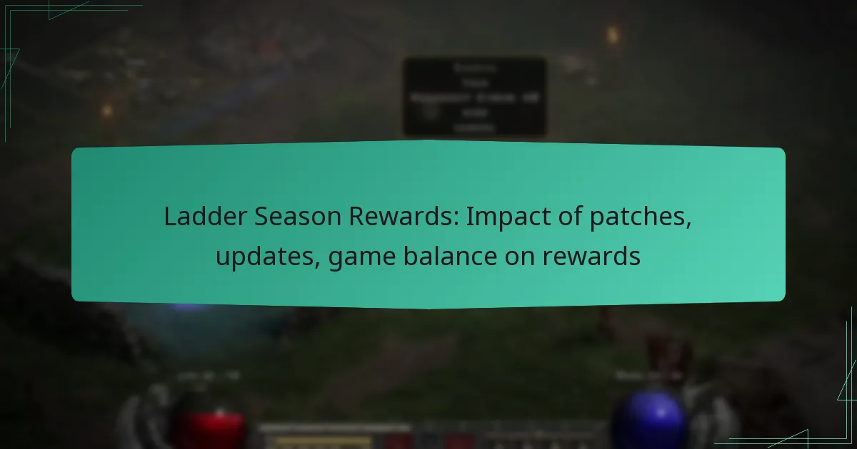 Ladder Season Rewards: Impact of patches, updates, game balance on rewards