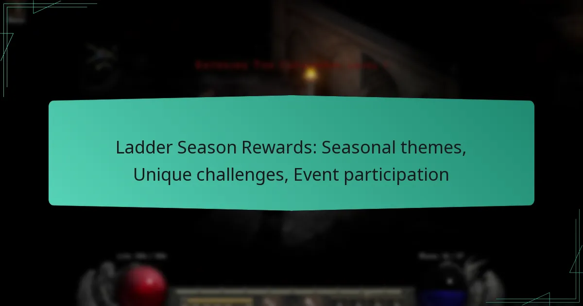 Ladder Season Rewards: Seasonal themes, Unique challenges, Event participation