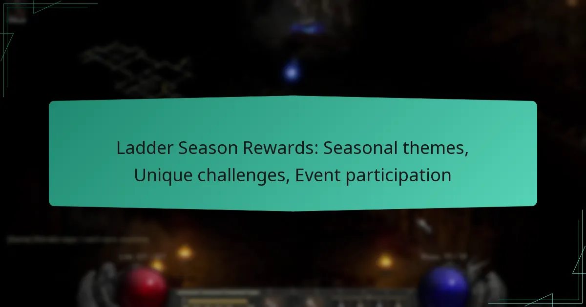 Ladder Season Rewards: Seasonal themes, Unique challenges, Event participation