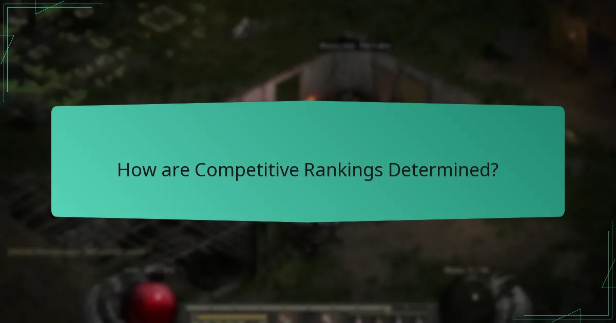How are Competitive Rankings Determined?