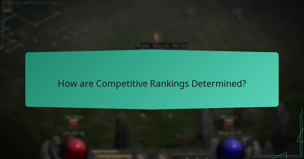 How are Competitive Rankings Determined?