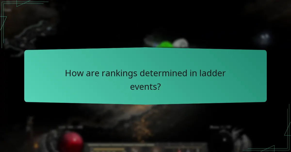 How are rankings determined in ladder events?