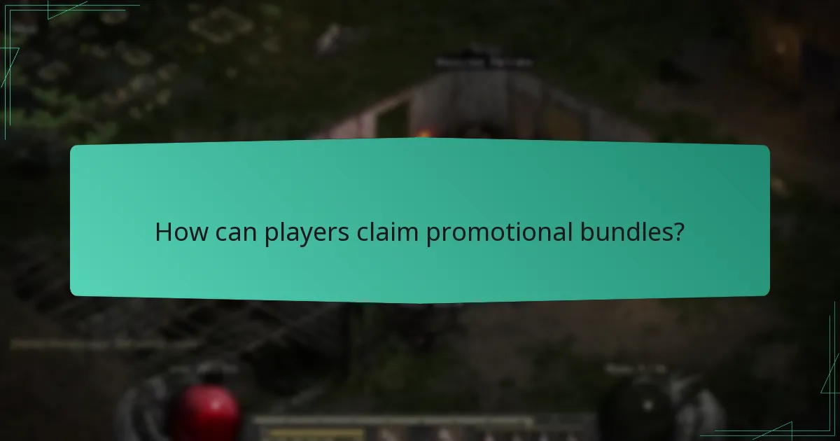 How can players claim promotional bundles?