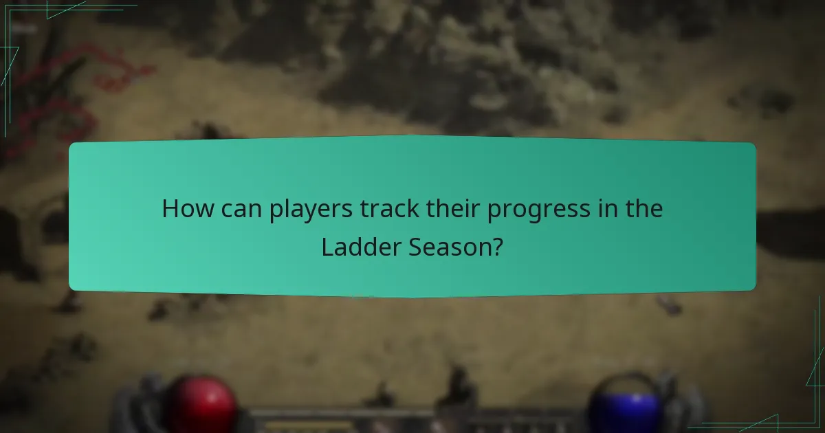 How can players track their progress in the Ladder Season?