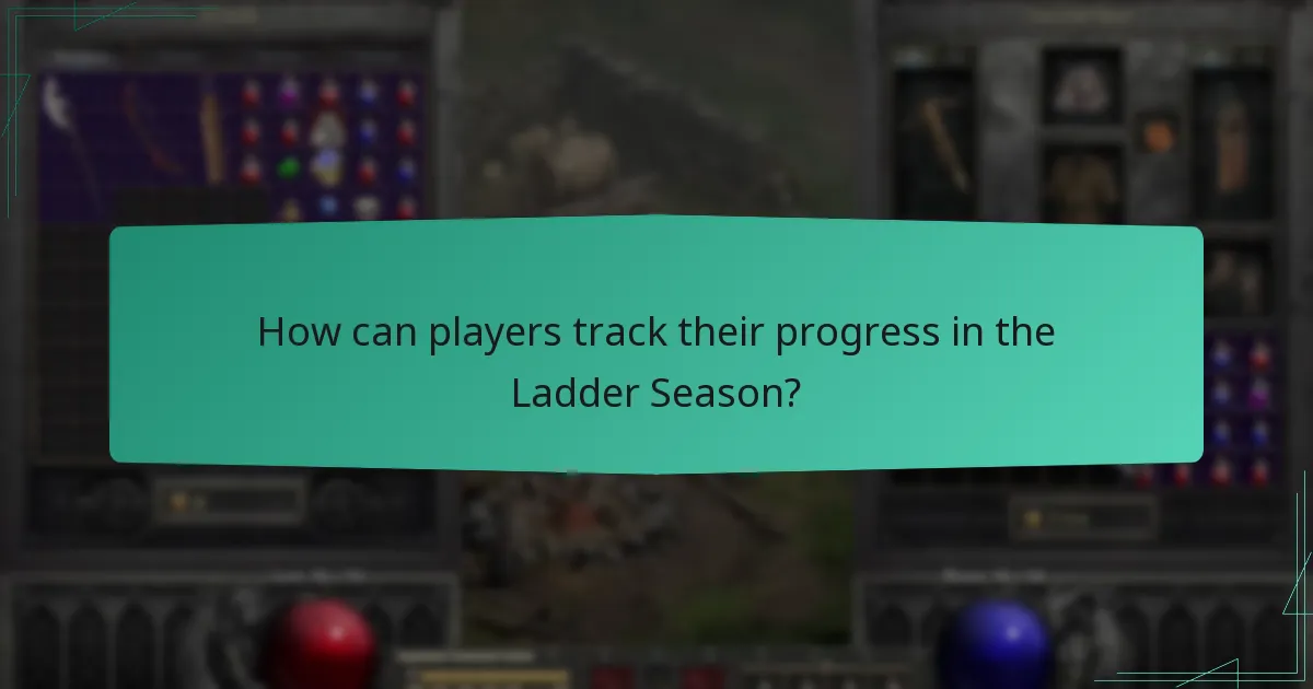 How can players track their progress in the Ladder Season?