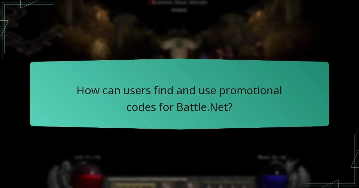 How can users find and use promotional codes for Battle.Net?
