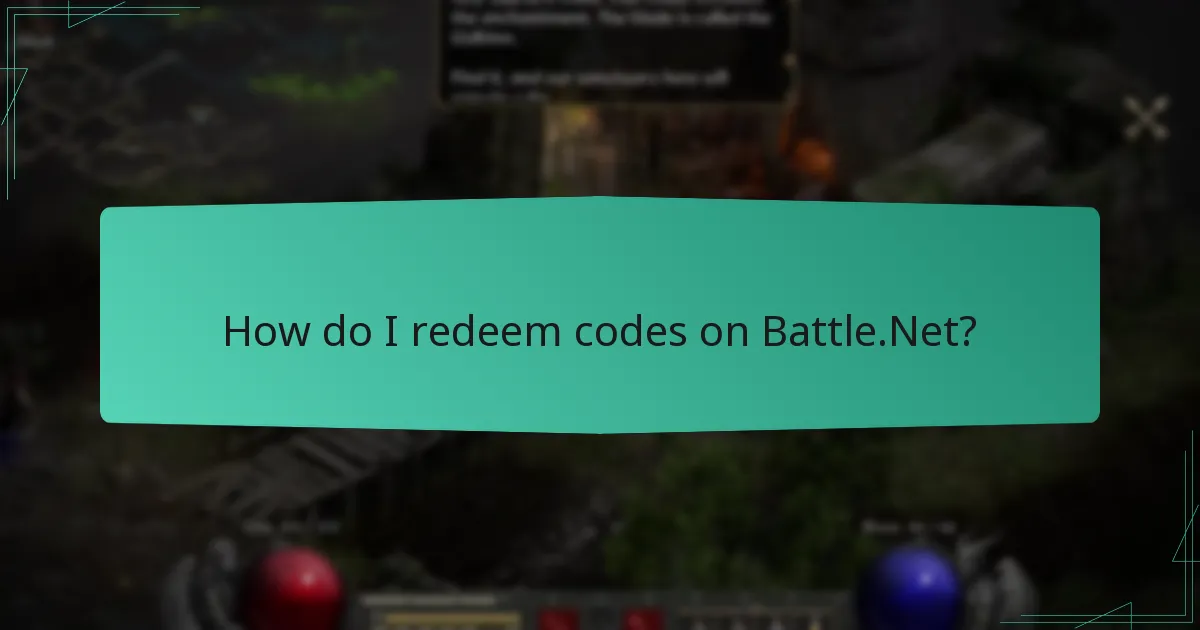How do I redeem codes on Battle.Net?