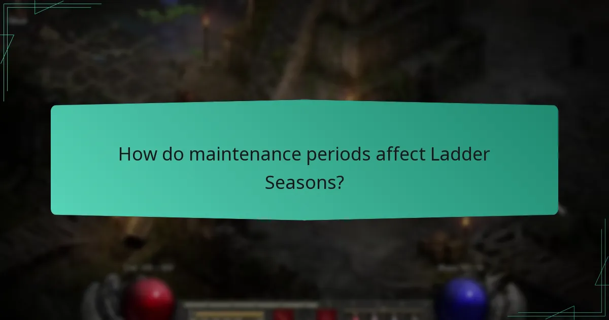 How do maintenance periods affect Ladder Seasons?
