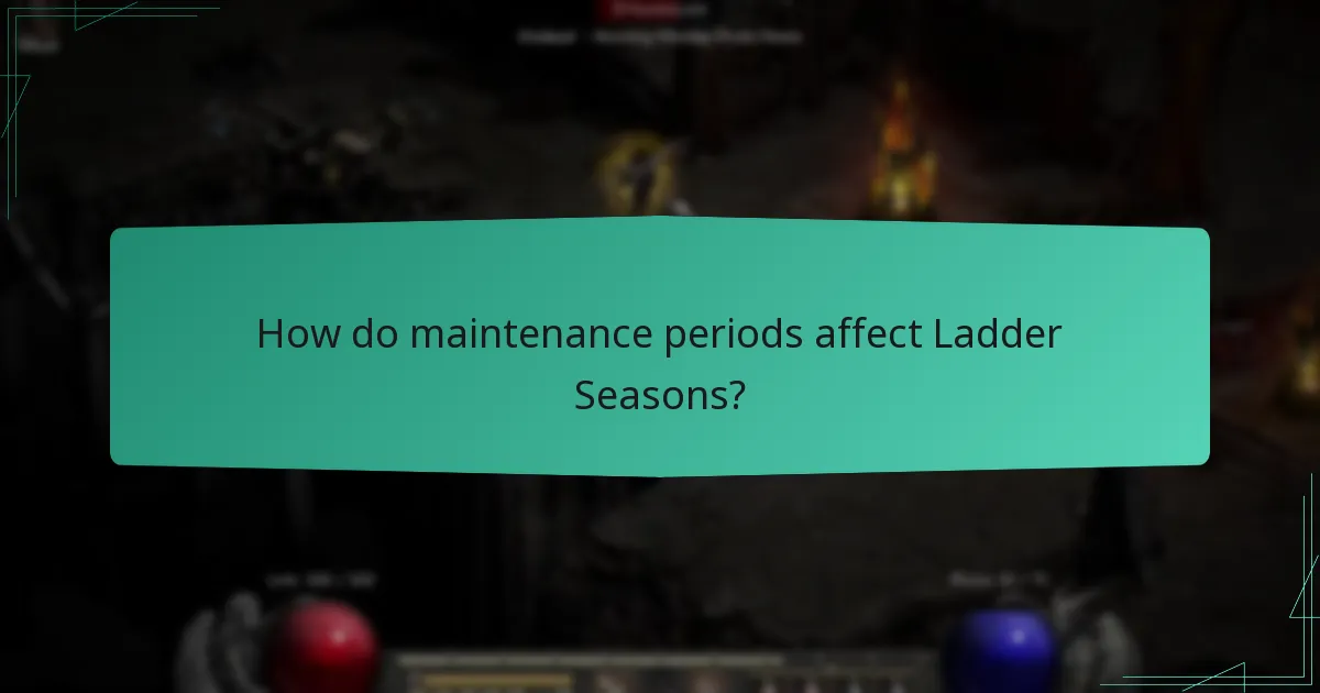 How do maintenance periods affect Ladder Seasons?