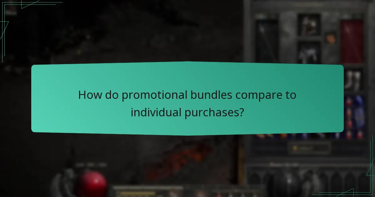 How do promotional bundles compare to individual purchases?