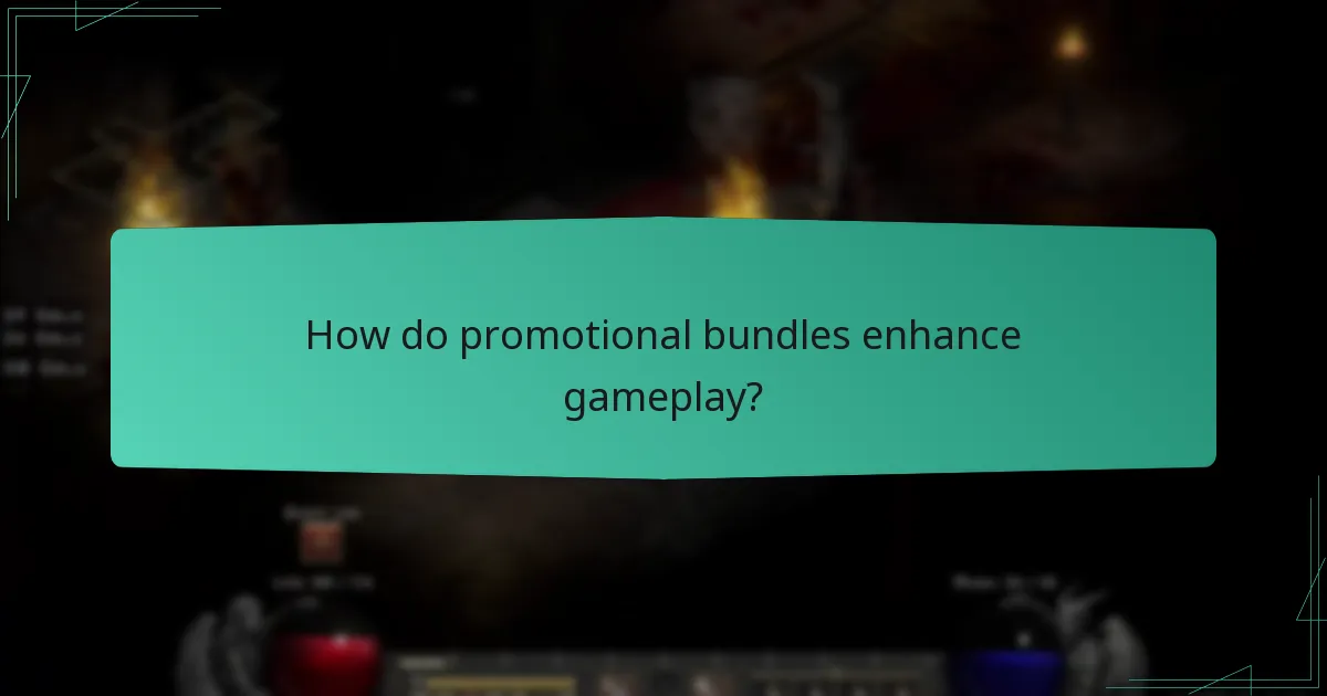 How do promotional bundles enhance gameplay?