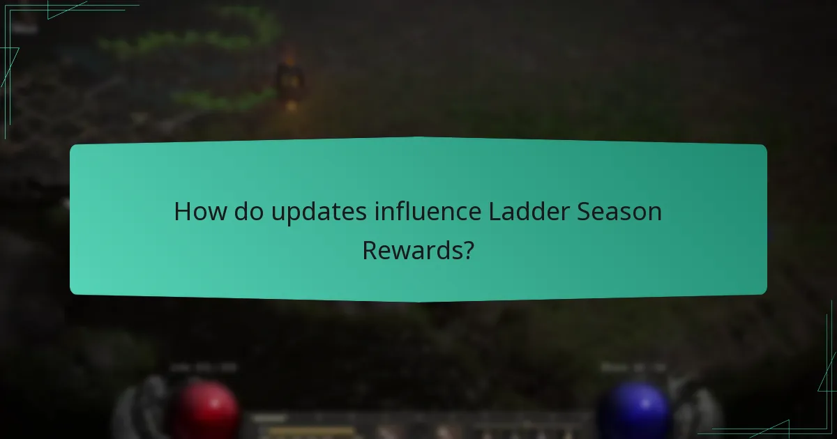 How do updates influence Ladder Season Rewards?