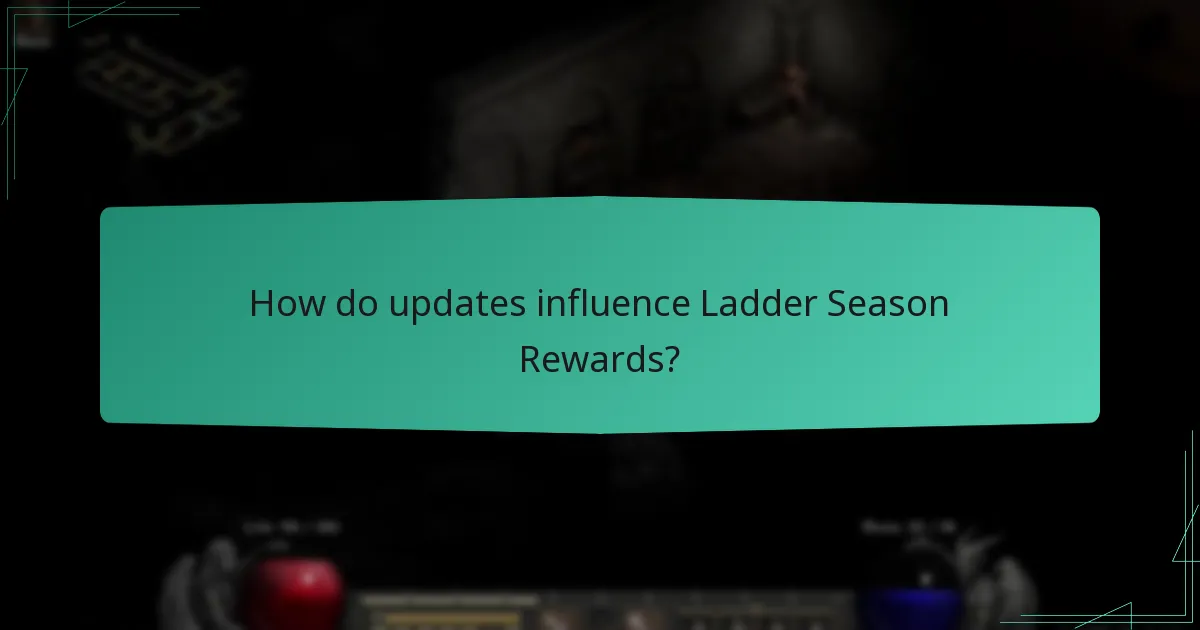 How do updates influence Ladder Season Rewards?