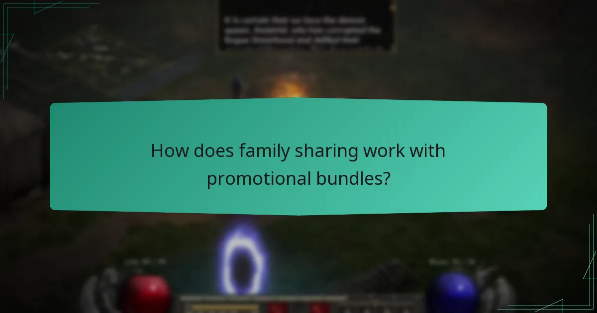 How does family sharing work with promotional bundles?