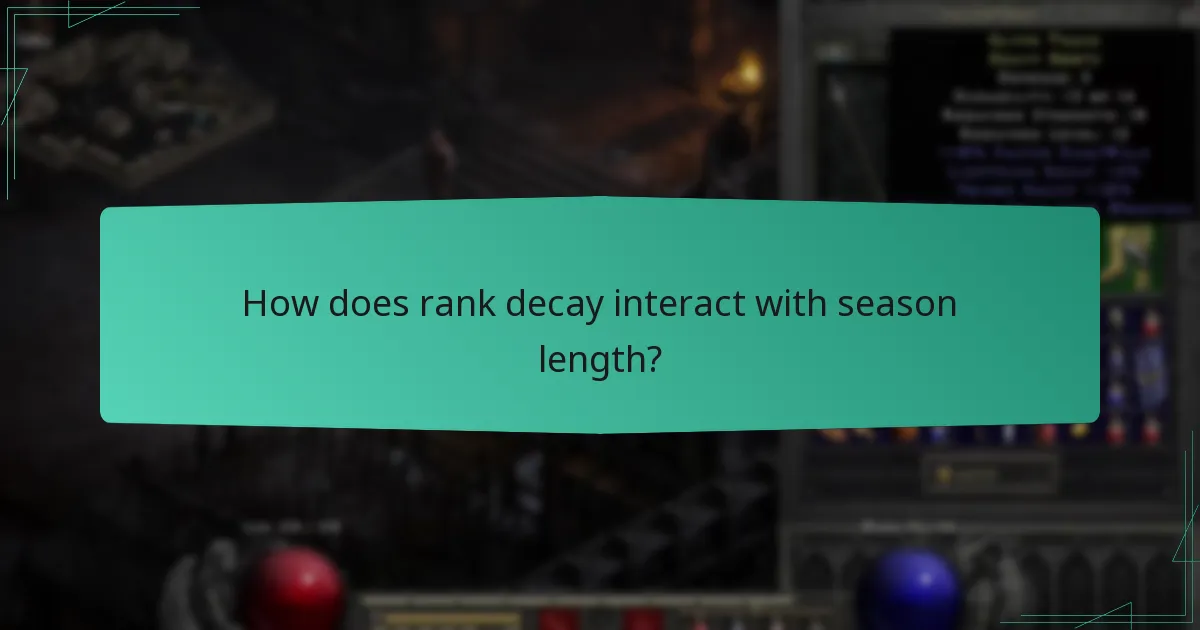 How does rank decay interact with season length?