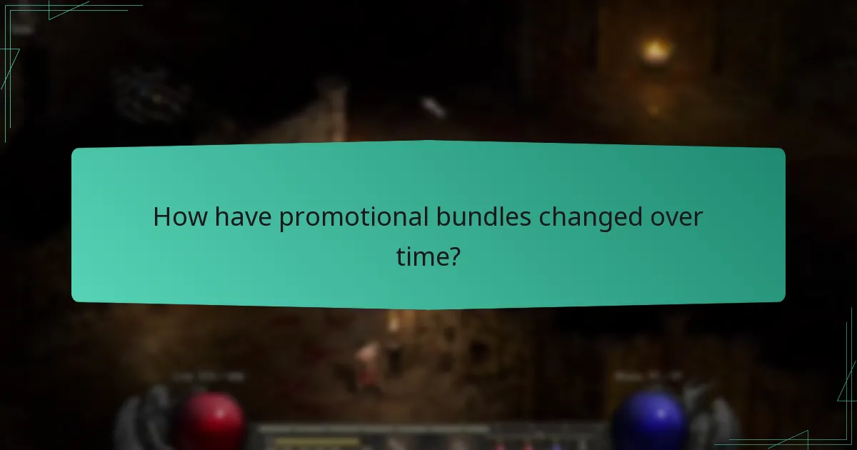 How have promotional bundles changed over time?