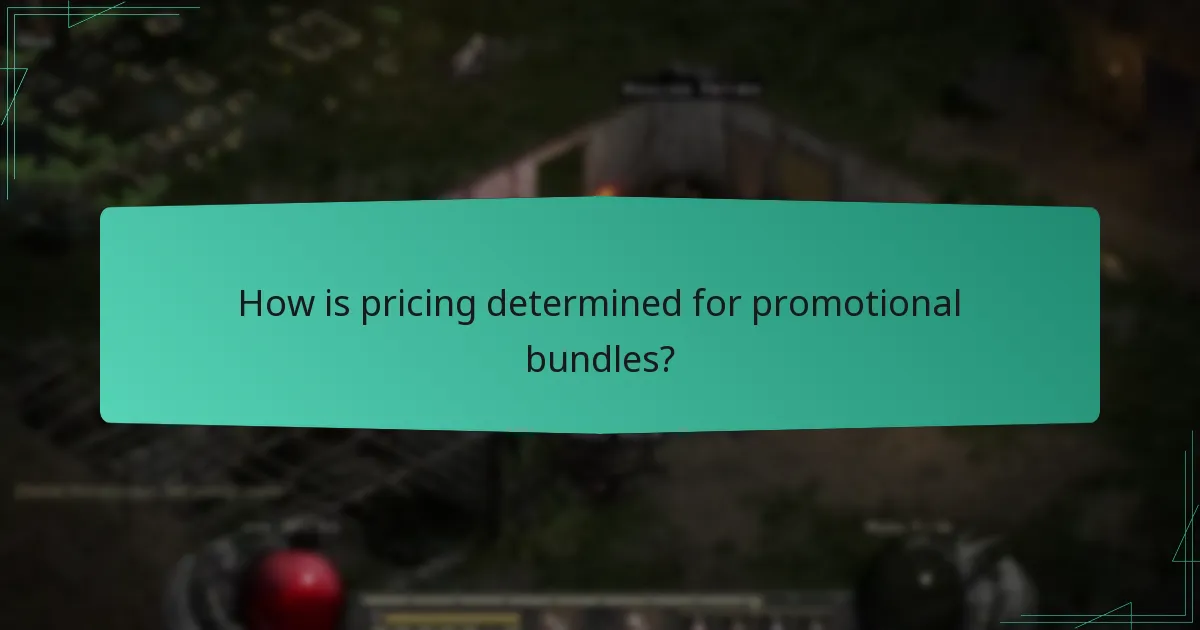 How is pricing determined for promotional bundles?