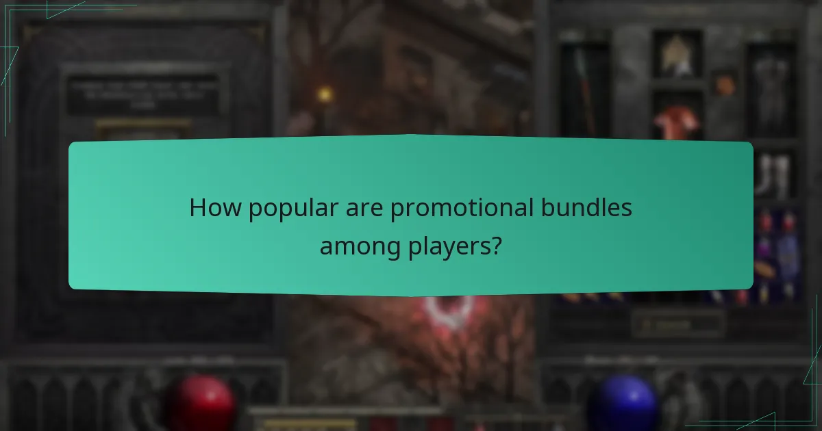 How popular are promotional bundles among players?