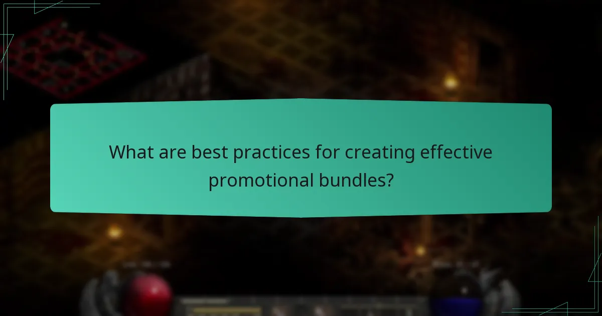 What are best practices for creating effective promotional bundles?