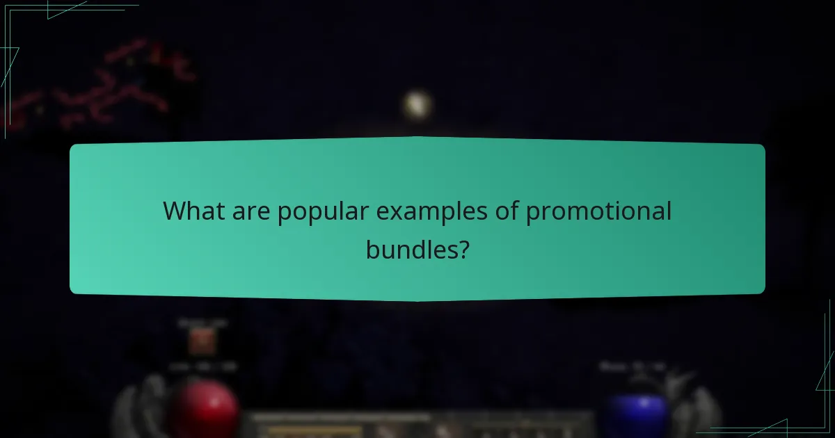 What are popular examples of promotional bundles?