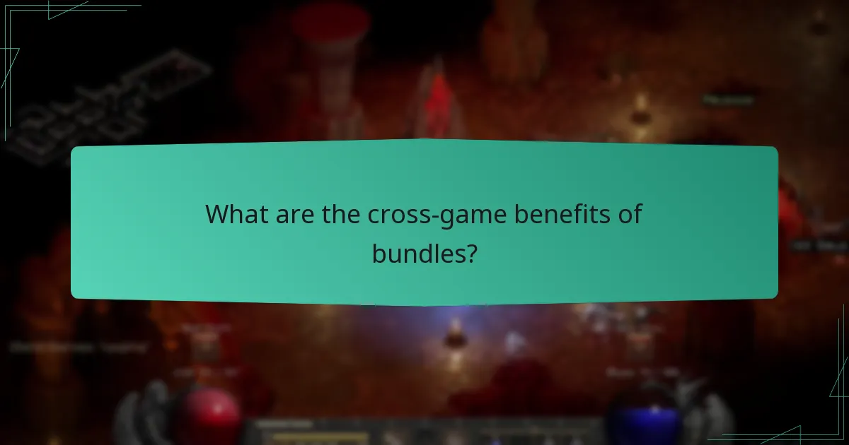 What are the cross-game benefits of bundles?