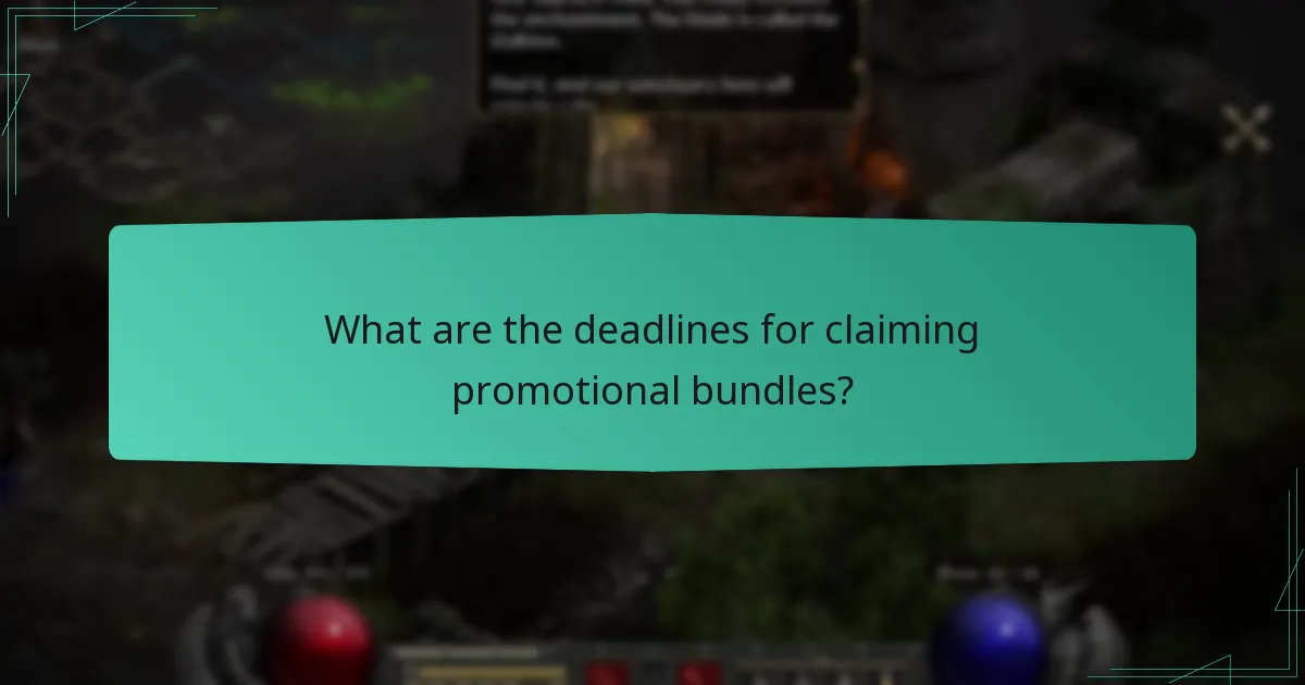 What are the deadlines for claiming promotional bundles?