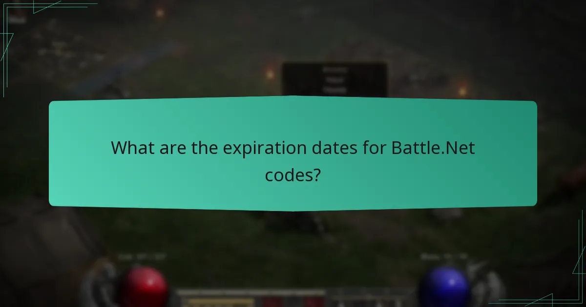 What are the expiration dates for Battle.Net codes?