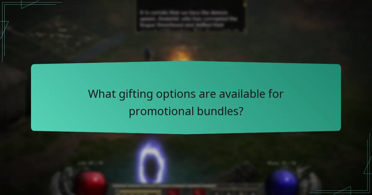 What gifting options are available for promotional bundles?