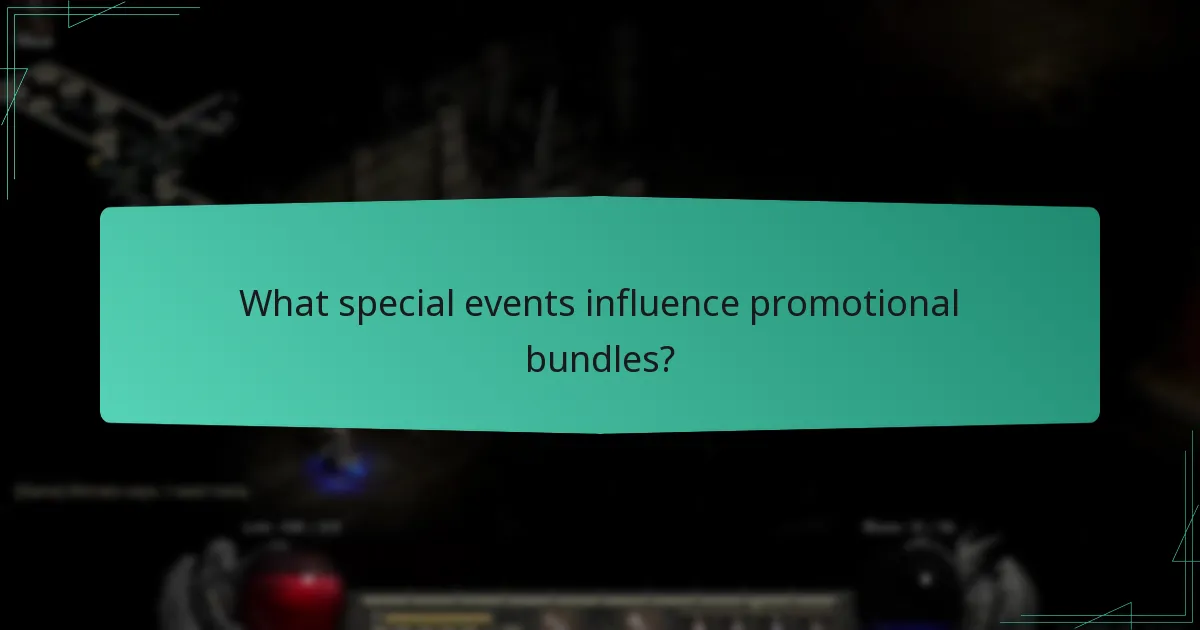 What special events influence promotional bundles?