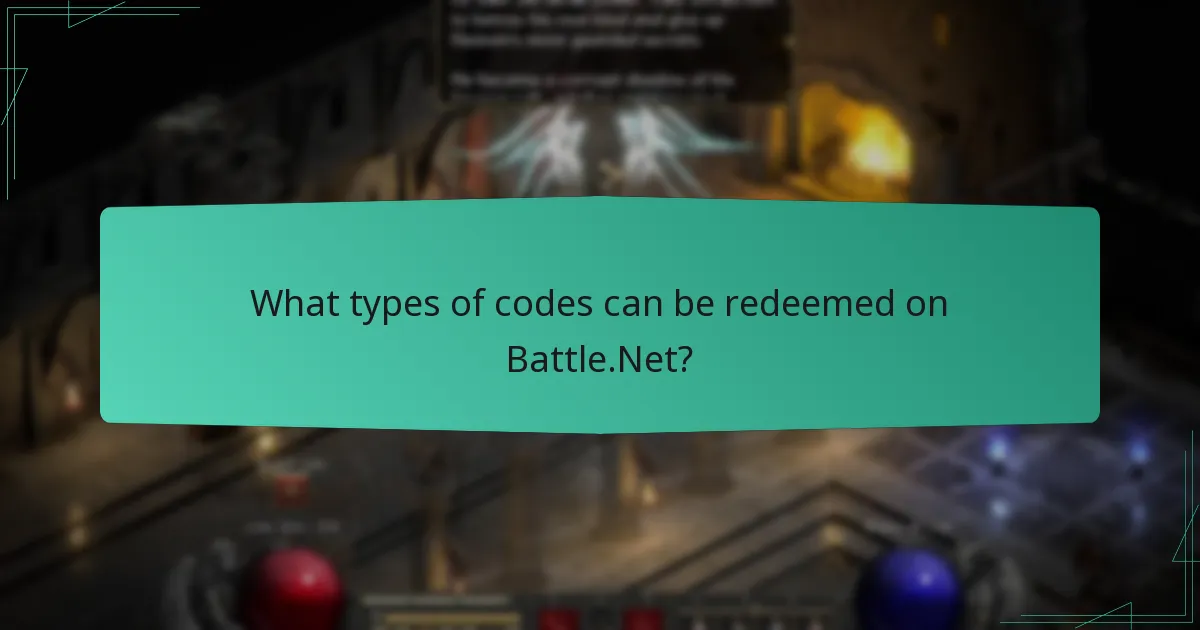 What types of codes can be redeemed on Battle.Net?