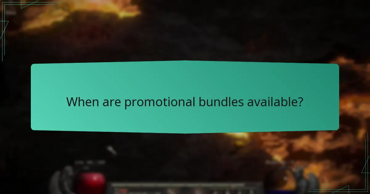 When are promotional bundles available?