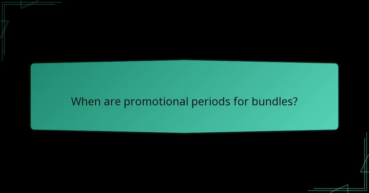 How to access promotional bundles?