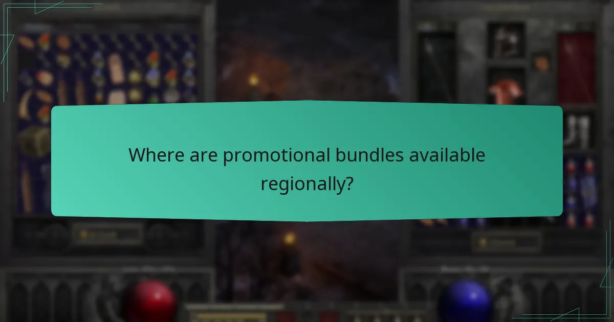 Where are promotional bundles available regionally?