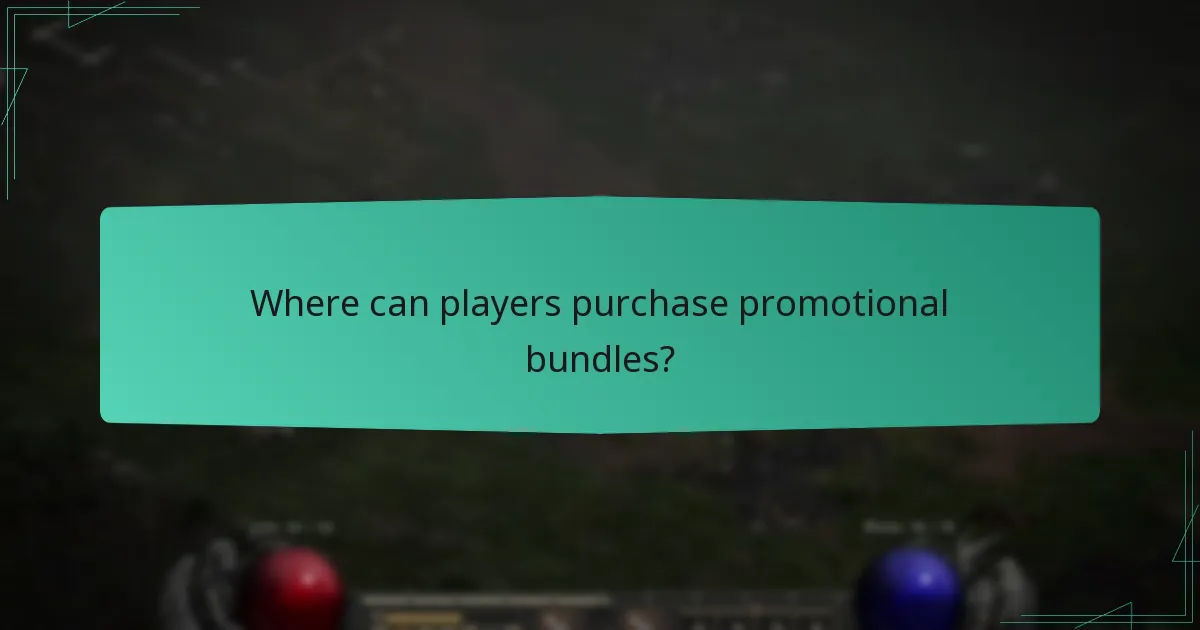 Where can players purchase promotional bundles?