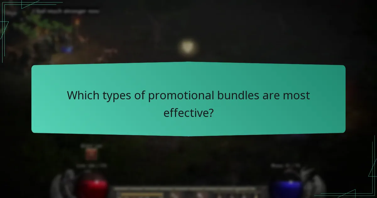 Which types of promotional bundles are most effective?